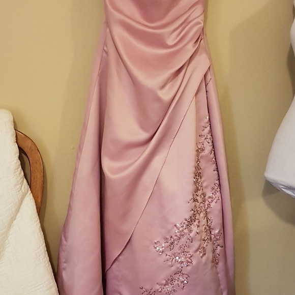 Jodi Kristopher Rum Pink Prom Dress Small Tall - Picture 4 of 16